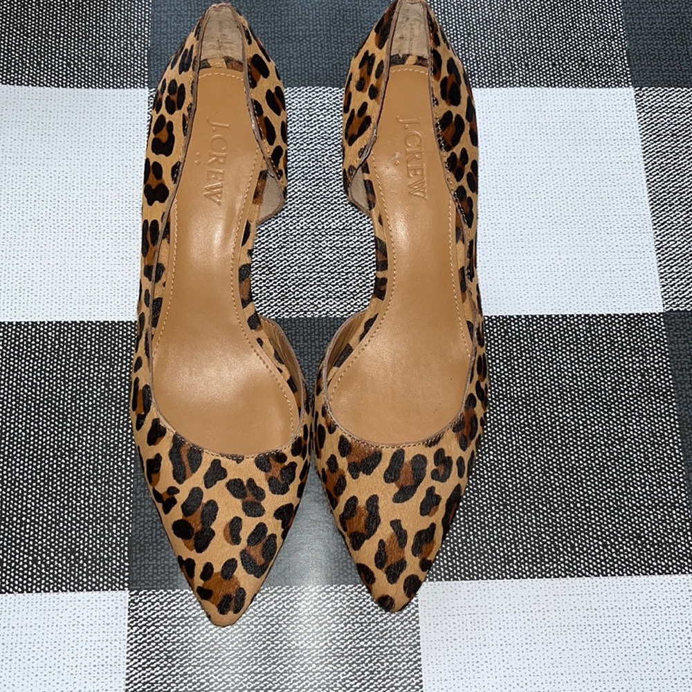 J.CREW Factory Esme Leopard Kitten Heels